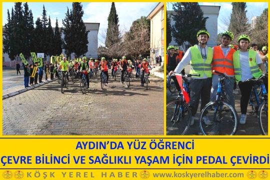 AYDIN’DA YÜZ ÖĞRENCİ ÇEVRE BİLINCİ VE SAĞLIKLI YAŞAM İÇİN PEDAL ÇEVİRDİ