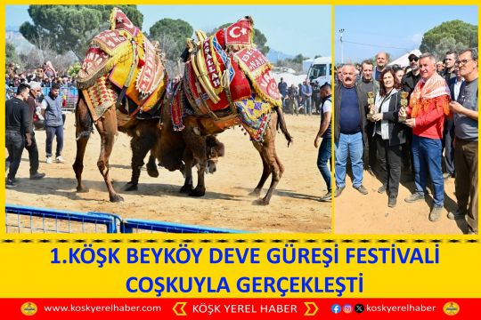 1.KÖŞK BEYKÖY DEVE GÜREŞİ FESTİVALİ COŞKUYLA GERÇEKLEŞTİ 