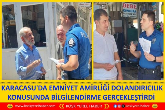 KARACASU'DA EMNİYET AMİRLİĞİ DOLANDIRICILIK KONUSUNDA BİLGİLENDİRME GERÇEKLEŞTİRDİ