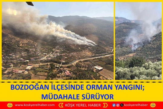 BOZDOĞAN İLÇESİNDE ORMAN YANGINI: MÜDAHALE SÜRÜYOR