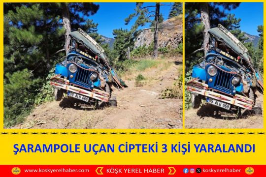 ŞARAMPOLE UÇAN CİPTEKİ 3 KİŞİ YARALANDI